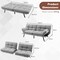 Convertible Memory Foam Futon Sofa Bed with Adjustable Armrest